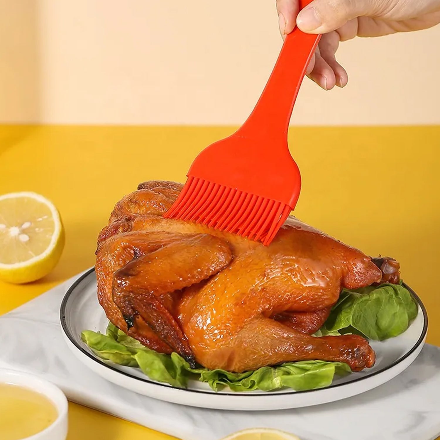 5383 Silicone Premium Brush with Grip Handle, Silicone Brush Baking Bread Cooking Oil Cream Tools Multipurpose Kitchen Utensil Tool, Red. DoeDap 5383 Silicone Premium Brush with Grip Handle, Silicone Brush Baking Bread Cooking Oil Cream Tools Multipurpose Kitchen Utensil Tool, Red. DoeDap